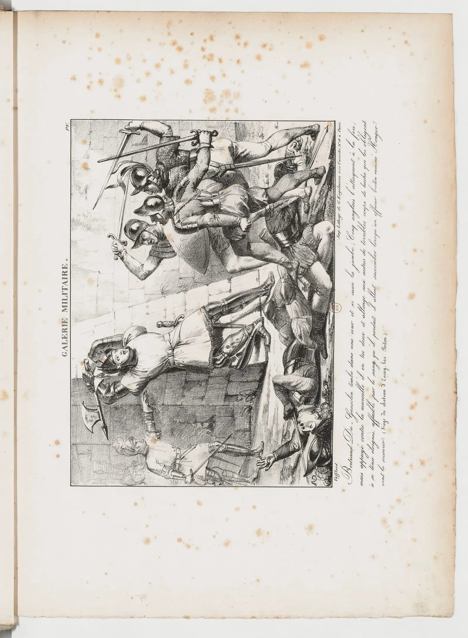 Bertrand du Guesclin, galerie des militaires français, par Pierre-Antoine-Augustin Vafflard et divers dessinateurs