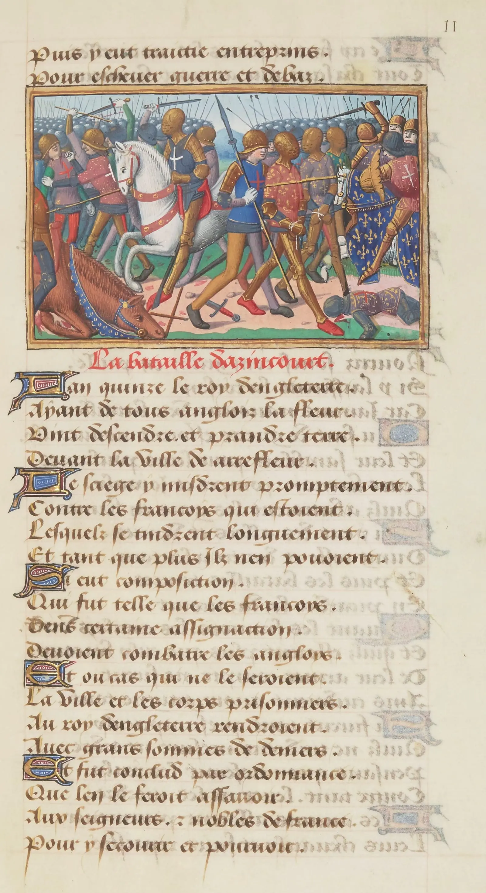 La bataille d’Azincourt, par Auteur inconnu