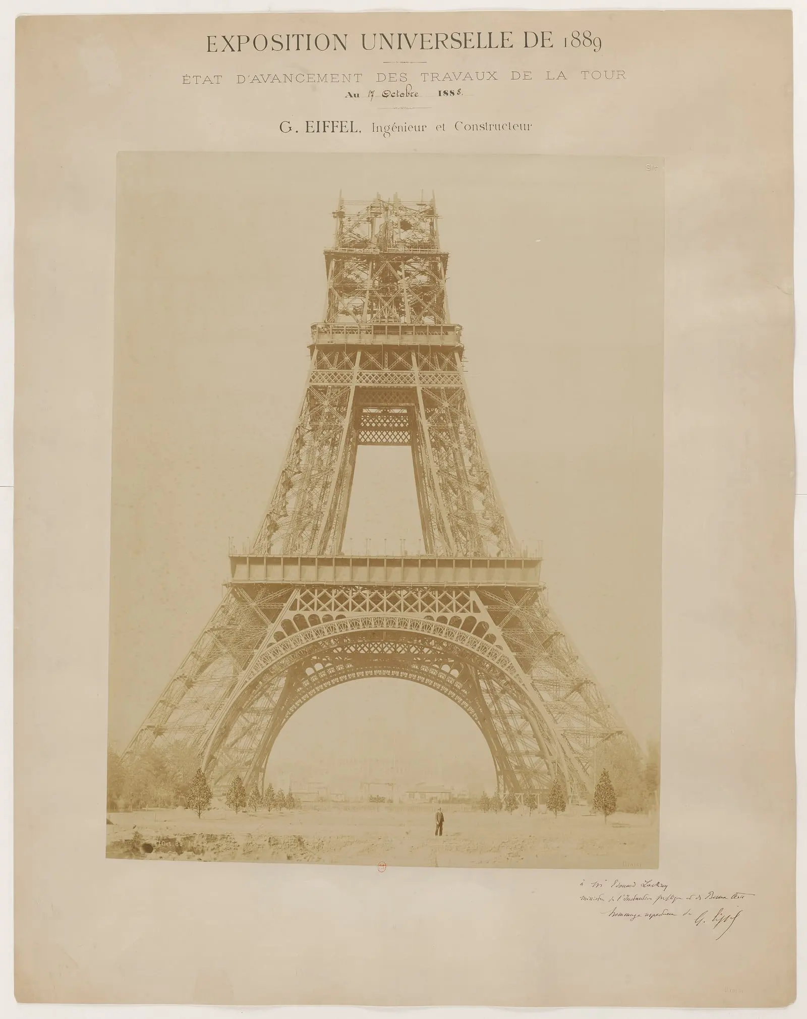 La tour Eiffel en construction, 1888, par Louis-Émile Durandelle