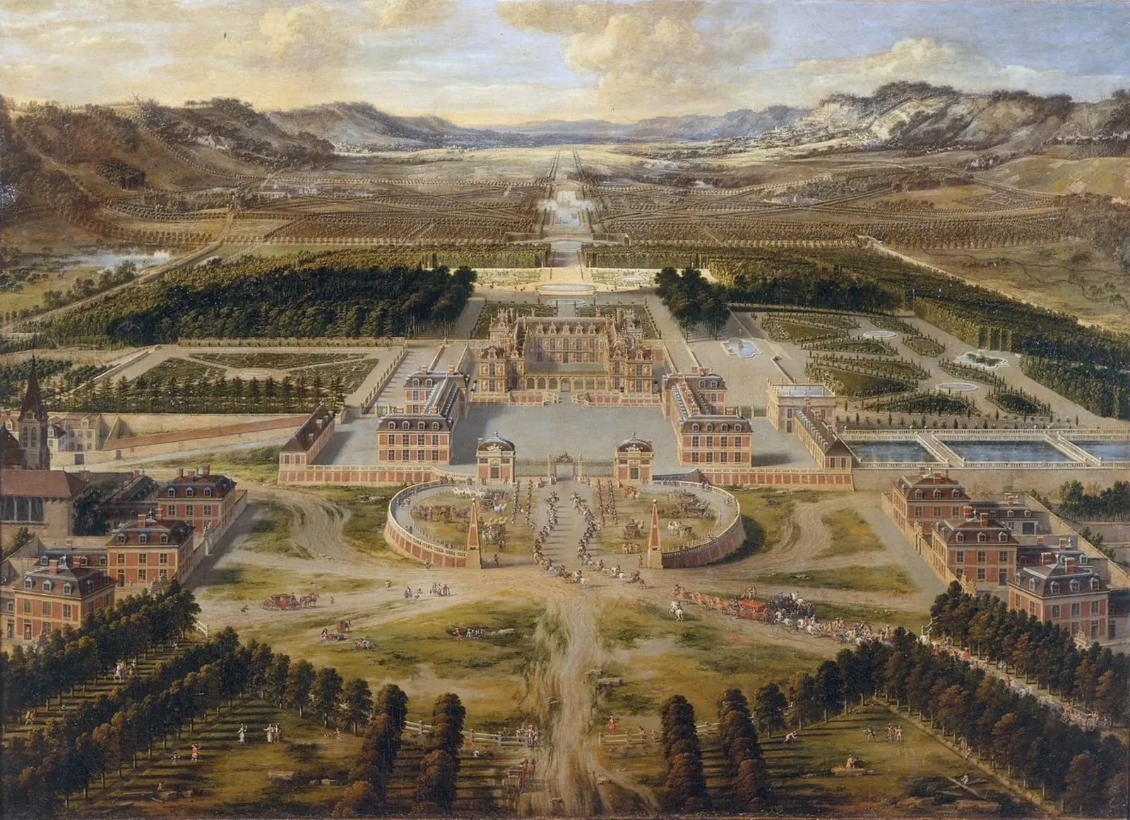 Vue du château de Versailles en 1668, par Pierre Patel