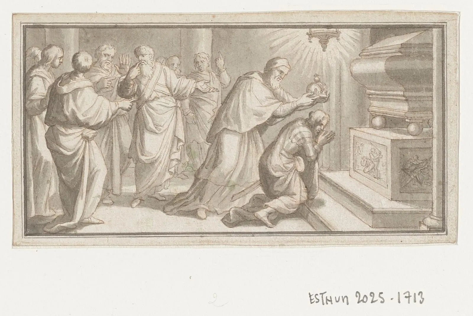Couronnement de Charlemagne à Rome en l’an 800 par le pape Léon III, par François Chauveau