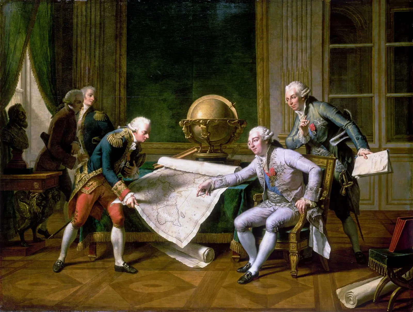 Louis XVI donnant ses instructions à La Pérouse, 29 juin 1785, par Nicolas-André Monsiau