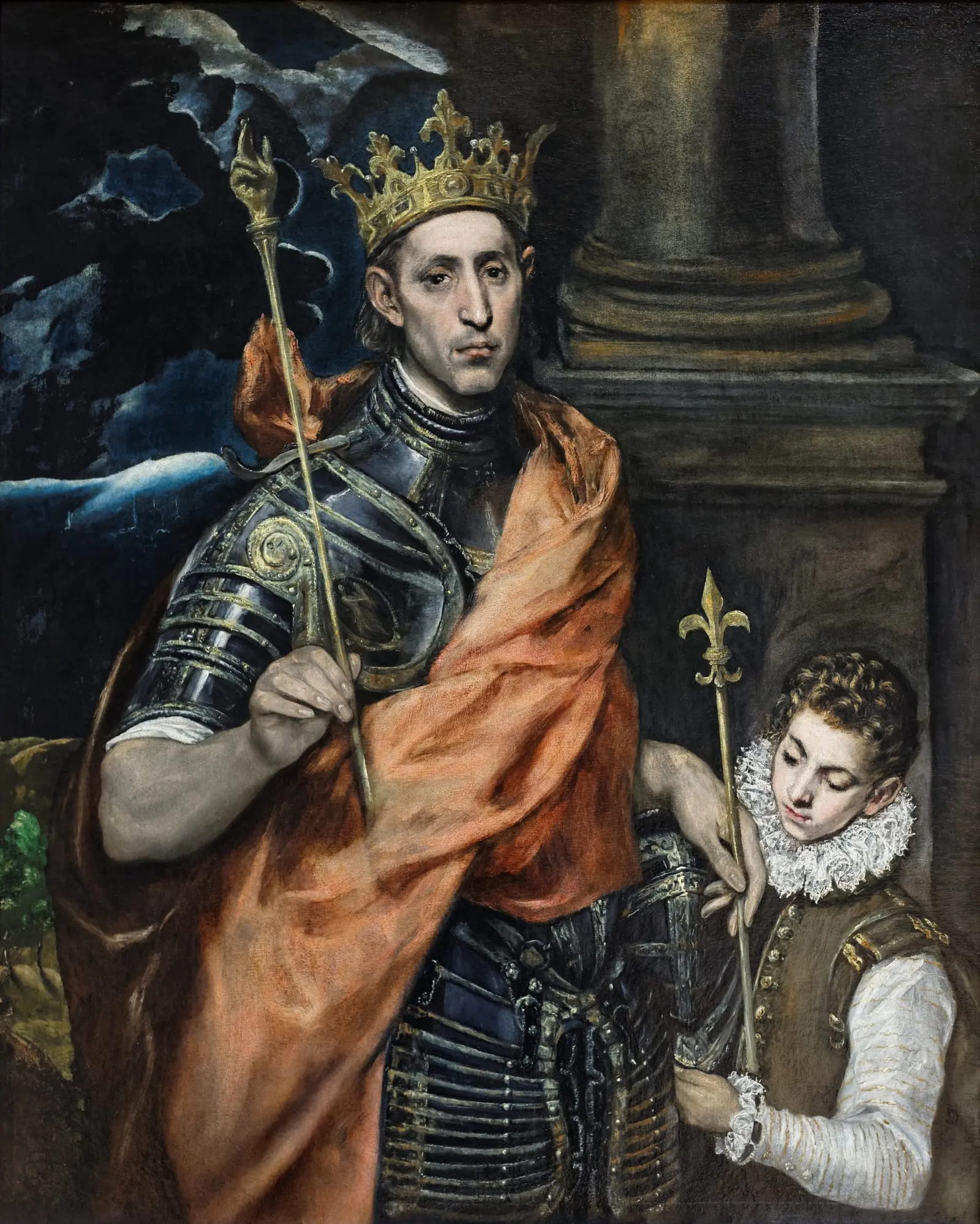 Saint Louis, roi de France, et un page, par El Greco